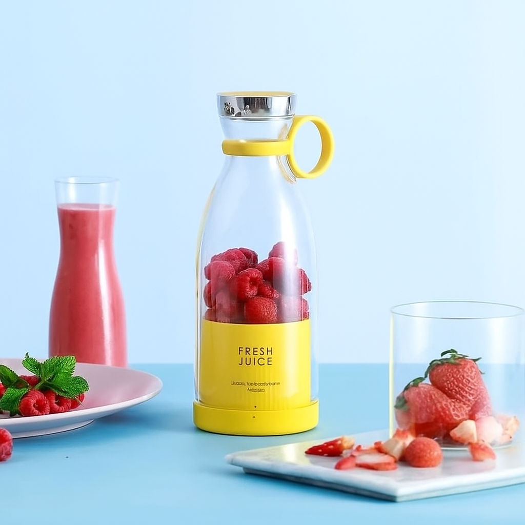 Fresh Juice Portable Blender Bottle – Yellow Edition